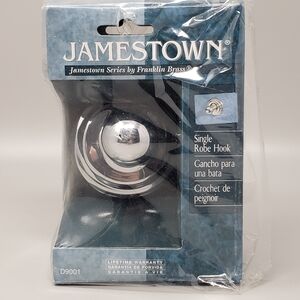 Jamestown Single Robe Hook - Silver